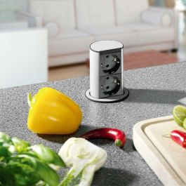 Bachmann Module Prises Elevator 2Xschuko Aluminium Anodisé et Plastique Noir, Câble 2M