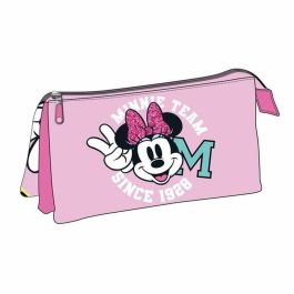 Trousse d'écolier Minnie Mouse Fuchsia 11,5 x 2 x 22,5 cm