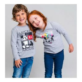 T-shirt à Manches Longues Enfant Minnie Mouse Gris 5 ans
