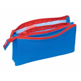Trousse Fourre-Tout Triple Spidey Bleu 22 x 12 x 3 cm