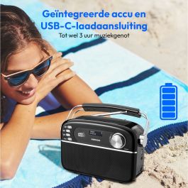 Medion Radio Rétro DAB/FM Mono 2,5W RMS Negra MED1717419457599