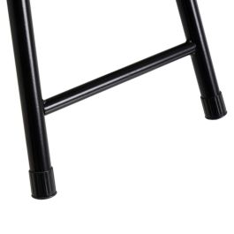 Tabouret Noir Polyuréthane PVC Fer 30 x 30 x 45 cm