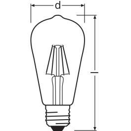 Ledvance/Osram LVE-4099854062322 Ampoule LED Classic E27 5,8W 806Lm 2700K 300° IP20 Regulable