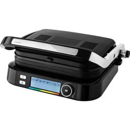 Sencor SBG 6238BK - Grill électrique contact avec écran LCD, 7 programmes, plaques antiadhésives 30x25 cm, 2100W, position pliable