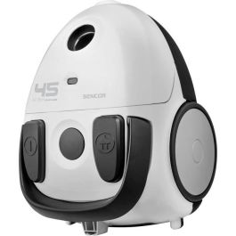 Sencor Aspirateur Traîneau avec Sac SVC 45WH-EUE3, Moteur ECO 850W, 1.5L, 79 dBA, Filtration 5 Niveaux, Cordon 5m, Blanc