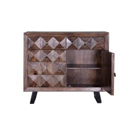 GINER Y COLOMER Commode en bois de palissandre couleur cerise - 2 portes, 2 tiroirs - Dimensions : 87 cm (H) x 100 cm (L) x 40 cm (P)