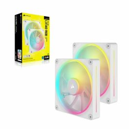 Corsair CO-9051032-WW Kit de deux ventilateurs iCUE LINK LX140 RGB Blanc pour PC