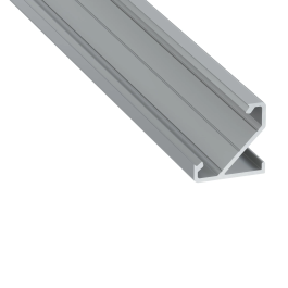 KIMERA-BARDE Profil Aluminium Anodisé Argent avec Diffuseur Opal et Embouts 2,02M