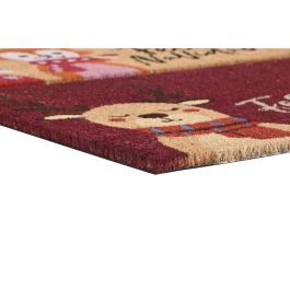Paillasson DKD Home Decor Rouge Multicouleur PVC Fibres de coco 60 x 40 x 1,5 cm (2 Unités)