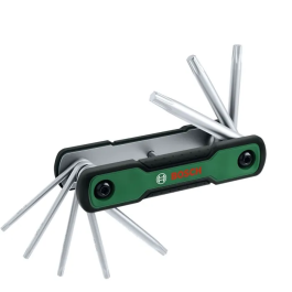 Bosch Jeu de 8 clés Torx pliables - TX9, TX10, TX15, TX20, TX25, TX27, TX30, TX40 - en Chrome-Vanadium avec poignée Softgrip Precio: 15054.132. SKU: B1BDZCZVYL