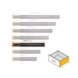 Emuca Lot de 5 jeux de Coulisses pour tiroirs, roulement à billes, hauteur 45mm, profondeur 400mm, sortie totale, fermeture amortie, Noir