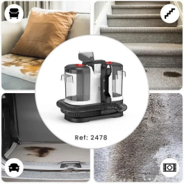 Aspirateur nettoyeur détacheur JOCCA, 500 W, 12000 Pa, 1800 ml, double réservoir, anti-acariens, pour canapés et tapis