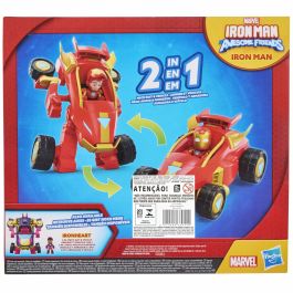 Hasbro Armure Mécanique Iron Man et Véhicule 2 en 1 Marvel Iron Man et ses Amis HASG14745P0, Jouet pour Enfants à partir de 3 ans