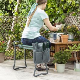 Banc de Jardin Pliable avec Sac à Outils 3-en-1 Situl InnovaGoods