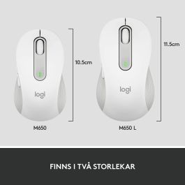 Logitech M650 for Business Souris sans fil Bluetooth 2.4 GHz Récepteur USB Bolt Ivoire