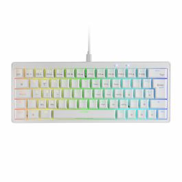 Clavier pour jeu Mars Gaming MKMINIPROWYES Qwerty US Blanc