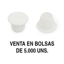 HERRAJES ALK Tapa Mina Ag.8Mm Blanco (5.000U)