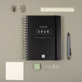 Agenda Finocam Noir quarto 15,5 x 21,7 cm