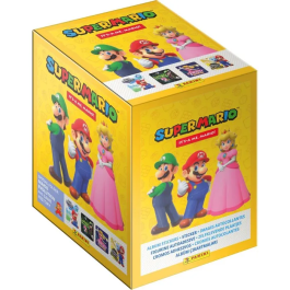 Panini - Boîte en métal collector Super Mario - 36 pochettes (180 stickers) avec carte Édition Limitée n°8 - Stickers optichrome