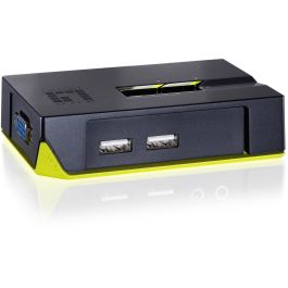 Level One KVM-0222 KVM Switch USB 2 ports Noir Vert Résolution 2048 x 1536 Pixels Compatible Windows Mac