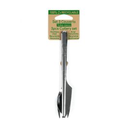 Set 3 Cubiertos Acero Inox Leaves Amefa 0,5 mm