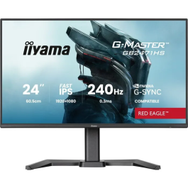 Iiyama Moniteur Gamer G-Master Red Eagle 23,8" FHD 240 Hz IPS 0,3 ms, Référence IIY4948570126392, Hauteur Ajustable