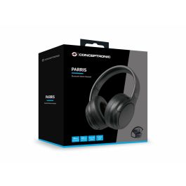 Conceptronic PARRIS03B Casque Sans Fil Bluetooth 5.4 Stéréo Circumaural Noir 25h Autonomie 20-20000 Hz