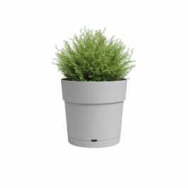 ARTEVASI Pot de fleurs rond CAPRI LARGE - Plastique - Réservoir d'eau - diametre 30 cm - Gris clair - L 29,5 X P 29,5 H 28,2 cm