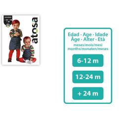 Déguisement Bébé Fille Poupée Sanglante avec T-shirt rayé et Salopette 12-24 Mois - Costume Halloween