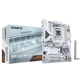 Gigabyte GA-B850 EAGLE WF7 ICE Carte Mère AM5 DDR5 Wi-Fi 7 2.5GbE pour Processeurs AMD Ryzen 7000/8000/9000