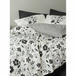 Ensemble de lit 220x240 cm, 2 taies d'oreiller 60x60 cm, 100% coton, noir - ASI8684283425440