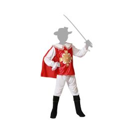 Déguisement Mosquetaire Enfant 7-9 Ans Rouge Classique avec Chemise, Pantalon, Cape et Jambières - Inspiré des Trois Mousquetaires