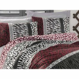 Ensemble de lit 1 housse de couette 220x240 cm + 2 taies d'oreiller 60x60 cm Coton Renforcé Rouge ASI8681875492156