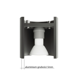 Orbis Lampe de Plafond Orbis SOL-SL.0021 Cylindrique Noir Gris Blanc Design Moderne