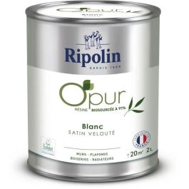 Peinture O'PUR murs, boiseries & radiateurs - RIPOLIN - 472822 - Blanc - Satin veloute - 2 L Precio: 56.5899996. SKU: B1JB7TMV5F