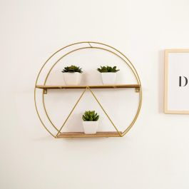 Estante Escritorio Acero y Paulownia Moa Vinthera 50x12 cm