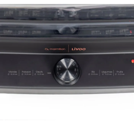 Livoo DOC300 Cuiseur Vapeur 3 Paniers 12L - 1000-1200W - Marque Livoo x Marmiton avec 20 Recettes Exclusives - Minuteur 60 Min