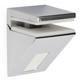 ITALIANA FERRAMENTA Support Étagère Mini Kalabrone, Zamak et Technoplastique, Charge 6kg, Verre/Bois 5-10mm, Finition Chrome