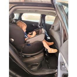 Tineo Plateau de Voyage Portable pour Enfant avec Compartiments et Support - Adapté aux Sièges Auto - Gris