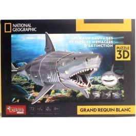 Puzzle 3D - Grand Requin Blanc - Jeu de construction - EXPLORA - 72 pieces - Des 8 ans