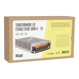 BX3 LIGHT Transformateur AC/DC - Alimentation Commutée 220-240V AC / 24V DC 100W 4.2A, Haute Efficacité, Protections (Surcharge, Court-Circuit)