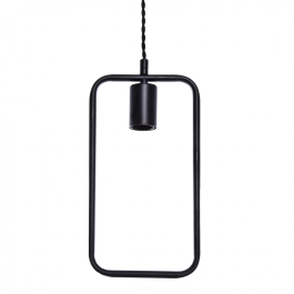 Lampe suspendue Amy E27 Noir Noir [JD3972-01 BK]
