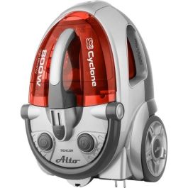 Sencor SVC 730RD-EUE2 Aspirateur traîneau sans sac Cyclone 800 W Moteur ECO - Conteneur 1.5 L - Filtre HEPA lavable - 76 dB(A) - Argent/Rouge