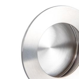 HERRAJES ALK Tirador Uñero para Puerta Corredera Ø65 mm, Acero Inoxidable AISI 304, Diseño Embutido, Mate