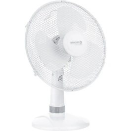 Sencor SFE 3027WH-EUE3 Ventilateur de bureau oscillant 30 cm - 3 vitesses, inclinaison réglable, 40W, silencieux 50 dB
