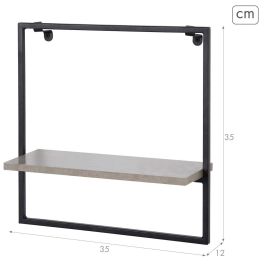 Etagère Max Home Fer Bois MDF 35 x 35 x 12 cm (6 Unités)