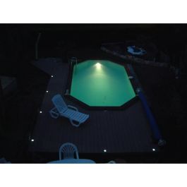 Ubbink Lumière LED Blanche 350 pour Piscine en Bois - ABS, 24W, 12VAC, IP68, 5m de Câble