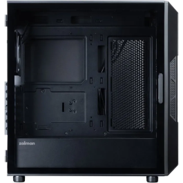 ZALMAN I3NEOV2FRGBBK Boîtier PC Gamer Moyen Tour ATX, Façade Mesh, Noir, 4 Ventilateurs RGB 120mm, Port USB Type-C, Fenêtre Verre Trempé