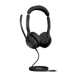Jabra Evolve2 50 Casque USB-C UC Stereo Noir avec Réduction de Bruit Active