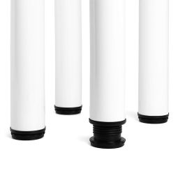 HERRAJES ALK Pied de table réglable Vigo Ø60 H710 Acier Zamak Finitions Blanc, Noir, Gris, Chrome